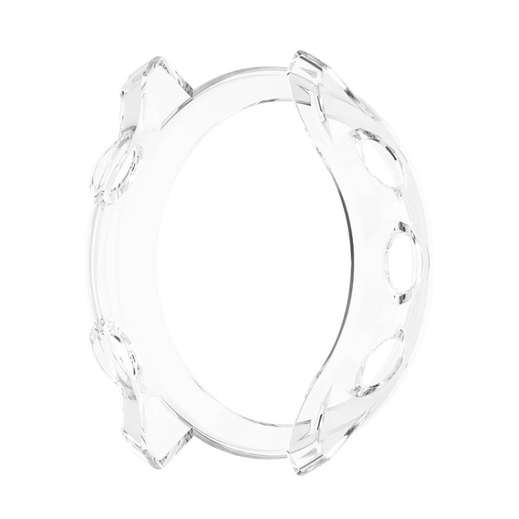 For Garmin Forerunner 158 / 55 Half Coverage Hollowed TPU Protective Case(Transparent White) - Watch Cases by buy2fix | Online Shopping UK | buy2fix