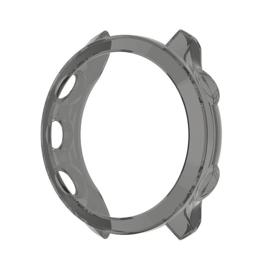 For Garmin Forerunner 158 / 55 Half Coverage Hollowed TPU Protective Case(Transparent Black) - Watch Cases by buy2fix | Online Shopping UK | buy2fix