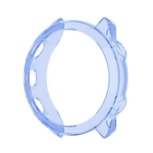 For Garmin Forerunner 158 / 55 Half Coverage Hollowed TPU Protective Case(Transparent Blue) - Watch Cases by buy2fix | Online Shopping UK | buy2fix