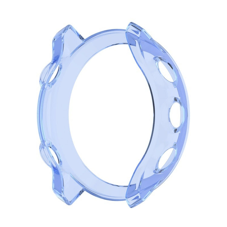 For Garmin Forerunner 158 / 55 Half Coverage Hollowed TPU Protective Case(Transparent Blue) - Watch Cases by buy2fix | Online Shopping UK | buy2fix