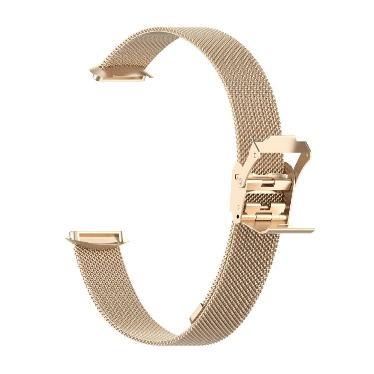 For Fitbit Luxe Clip-on Metal Watch Band(Champagne Gold) - Watch Bands by buy2fix | Online Shopping UK | buy2fix