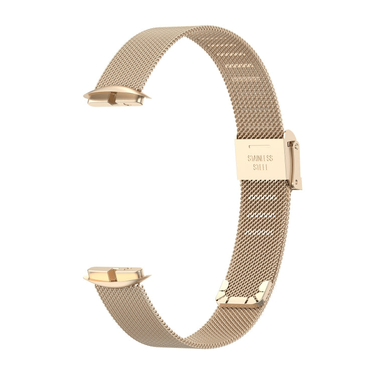 For Fitbit Luxe Clip-on Metal Watch Band(Champagne Gold) - Watch Bands by buy2fix | Online Shopping UK | buy2fix