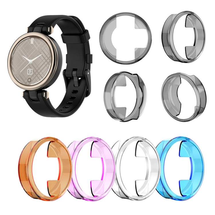 For Garmin Lily TPU Half-pack Candy Color Protective Case(Transparent) - Watch Cases by buy2fix | Online Shopping UK | buy2fix