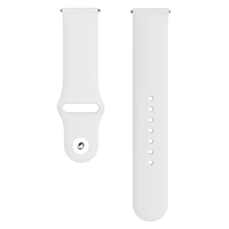 For Samsung Galaxy Watch Active2 Bluetooth Version 40mm Smart Watch Solid Color Silicone Watch Band, Size:S (White) - Watch Bands by buy2fix | Online Shopping UK | buy2fix