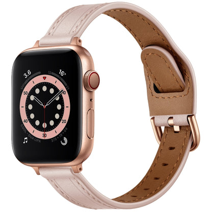 Women Starry Sky Style Leather Watch Band For Apple Watch Series 9&8&7 41mm / SE 3&SE 2&6&SE&5&4 40mm / 3&2&1 38mm(Pink Sand) by buy2fix