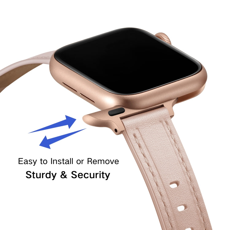Women Starry Sky Style Leather Watch Band For Apple Watch Series 9&8&7 41mm / SE 3&SE 2&6&SE&5&4 40mm / 3&2&1 38mm(Pink Sand) by buy2fix