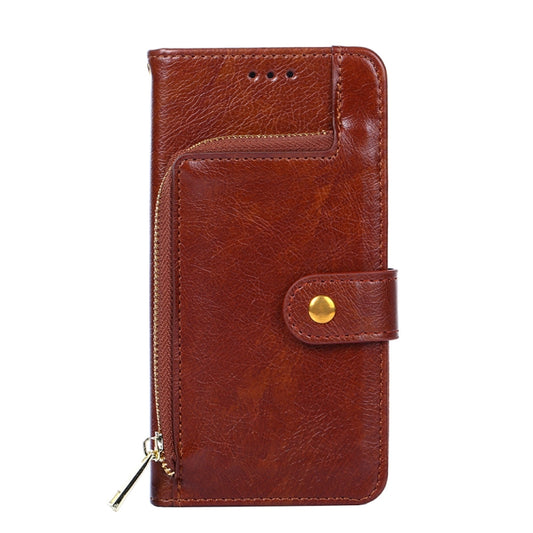For vivo Y51 2020 4G  Zipper Bag PU + TPU Horizontal Flip Leather Case with Holder & Card Slot & Wallet & Lanyard(Brown) - vivo Cases by buy2fix | Online Shopping UK | buy2fix