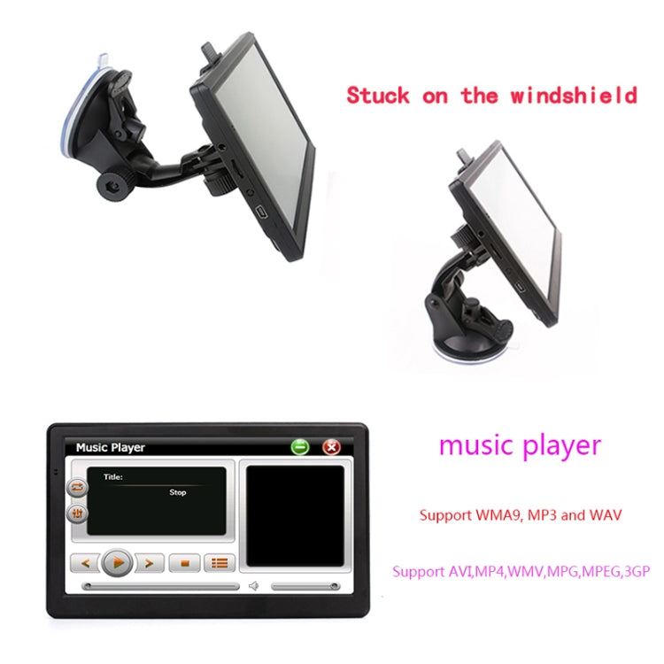 7 inch Car GPS Navigator 8G+256M Capacitive Screen High Configuration, Specification:Middle East Map - Car MP3 & MP4 & MP5 by buy2fix | Online Shopping UK | buy2fix