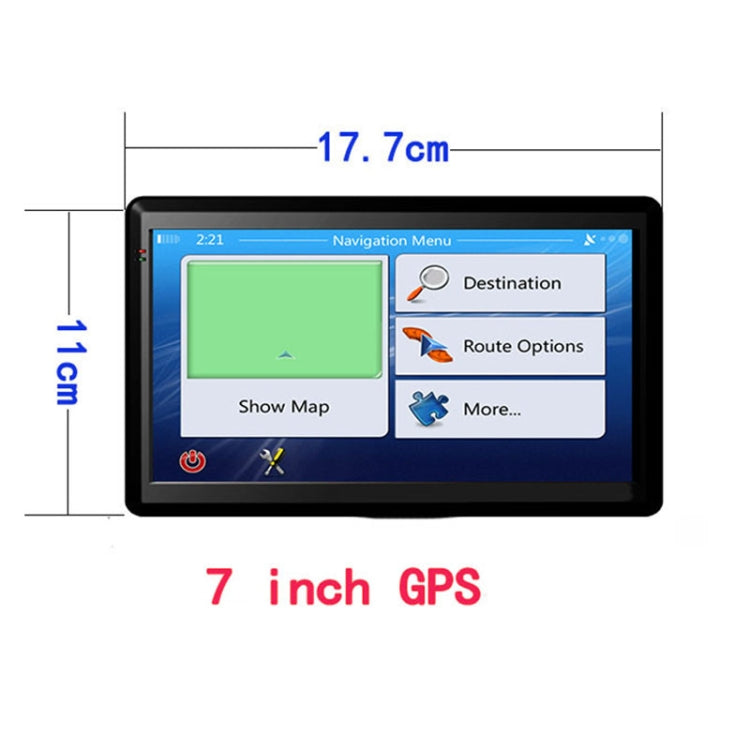 7 inch Car HD GPS Navigator 8G+128M Resistive Screen Support FM / TF Card, Specification:Africa Map - Car MP3 & MP4 & MP5 by buy2fix | Online Shopping UK | buy2fix