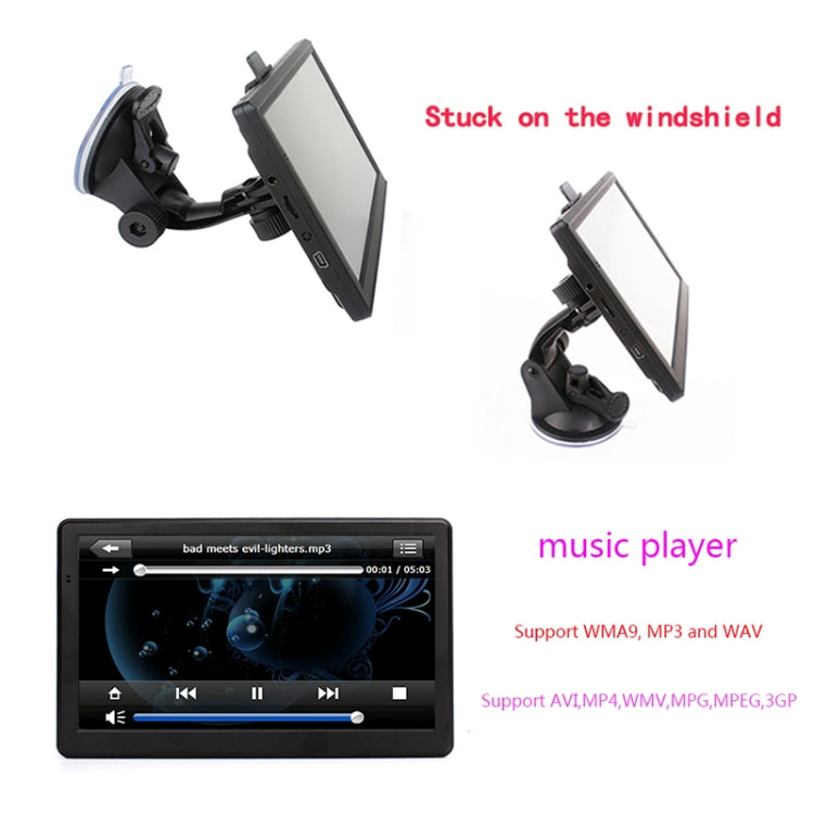 7 inch Car HD GPS Navigator 8G+128M Resistive Screen Support FM / TF Card, Specification:Africa Map - Car MP3 & MP4 & MP5 by buy2fix | Online Shopping UK | buy2fix