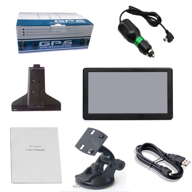7 inch Car HD GPS Navigator 8G+128M Resistive Screen Support FM / TF Card, Specification:Africa Map - Car MP3 & MP4 & MP5 by buy2fix | Online Shopping UK | buy2fix