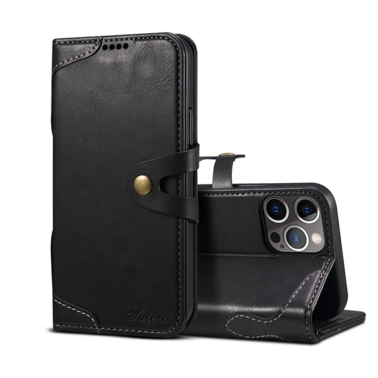 For iPhone 13 Pro Calf Texture Buckle Horizontal Flip Leather Case with Holder & Card Slots & Wallet (Black) - iPhone 13 Pro Cases by buy2fix | Online Shopping UK | buy2fix