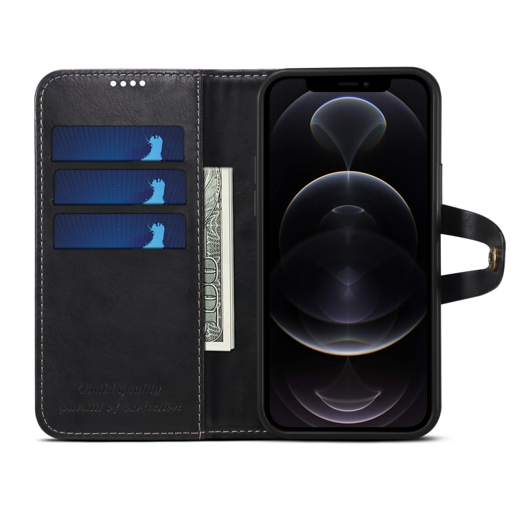 For iPhone 13 Pro Calf Texture Buckle Horizontal Flip Leather Case with Holder & Card Slots & Wallet (Black) - iPhone 13 Pro Cases by buy2fix | Online Shopping UK | buy2fix