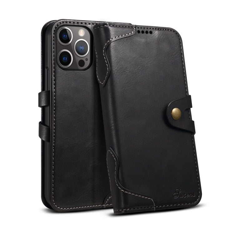 For iPhone 13 Pro Calf Texture Buckle Horizontal Flip Leather Case with Holder & Card Slots & Wallet (Black) - iPhone 13 Pro Cases by buy2fix | Online Shopping UK | buy2fix