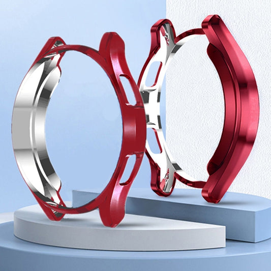 For Samsung Galaxy Watch4 Classic 46mm Electroplating Hollow Half-pack TPU Protective Case(Red) - Watch Cases by ENKAY | Online Shopping UK | buy2fix