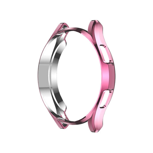 For Samsung Galaxy Watch4 Classic 46mm Electroplating Hollow Half-pack TPU Protective Case(Rose Pink) - Watch Cases by ENKAY | Online Shopping UK | buy2fix