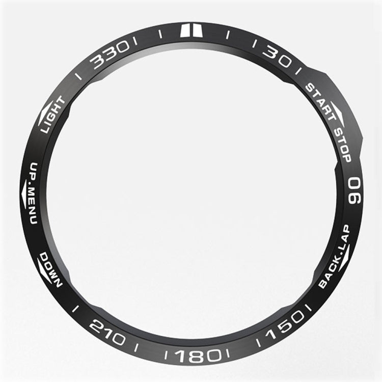 For Garmin Fenix 6X/6X Pro/6X Sapphire Smart Watch Steel Bezel Ring, A Version(Black Ring White Letter) - Watch Cases by buy2fix | Online Shopping UK | buy2fix