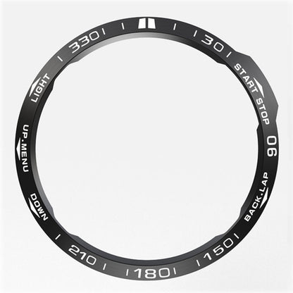 For Garmin Fenix 6X/6X Pro/6X Sapphire Smart Watch Steel Bezel Ring, A Version(Black Ring White Letter) - Watch Cases by buy2fix | Online Shopping UK | buy2fix