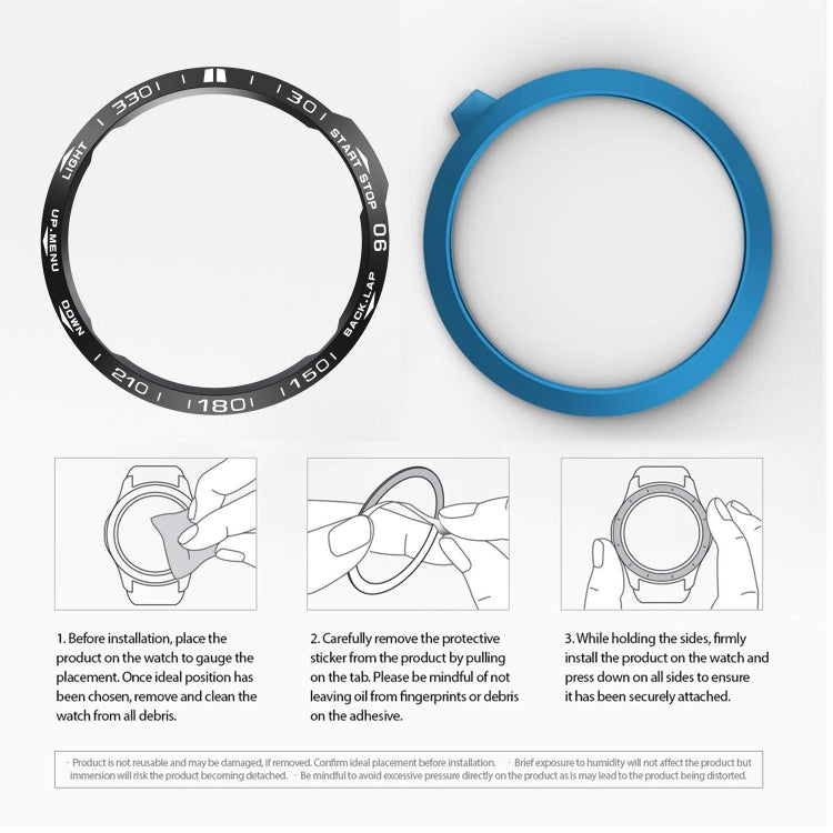 For Garmin Fenix 6X/6X Pro/6X Sapphire Smart Watch Steel Bezel Ring, A Version(Black Ring White Letter) - Watch Cases by buy2fix | Online Shopping UK | buy2fix