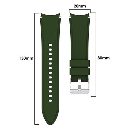 For Samsung Galaxy Watch4 Classic 42mm Silicone Watch Band(Army Green) - Watch Bands by buy2fix | Online Shopping UK | buy2fix