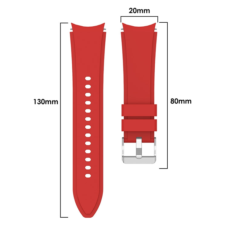For Samsung Galaxy Watch4 Classic 46mm Silicone Watch Band(Red) - Watch Bands by buy2fix | Online Shopping UK | buy2fix