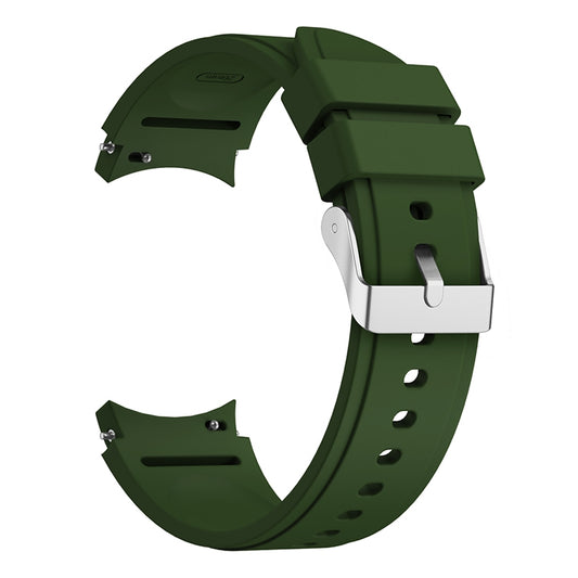 For Samsung Galaxy Watch4 Classic 46mm Silicone Watch Band(Army Green) - Watch Bands by buy2fix | Online Shopping UK | buy2fix