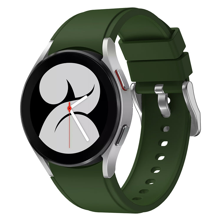 For Samsung Galaxy Watch4 Classic 46mm Silicone Watch Band(Army Green) - Watch Bands by buy2fix | Online Shopping UK | buy2fix