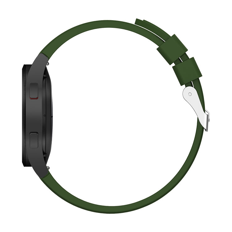 For Samsung Galaxy Watch4 Classic 46mm Silicone Watch Band(Army Green) - Watch Bands by buy2fix | Online Shopping UK | buy2fix