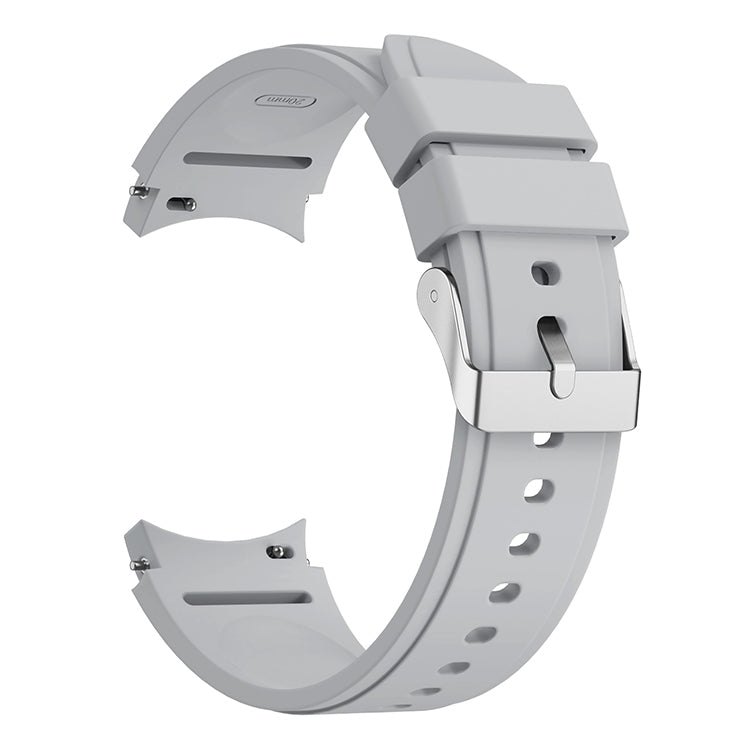 For Samsung Galaxy Watch4 Classic 46mm Silicone Watch Band(Light Grey) - Watch Bands by buy2fix | Online Shopping UK | buy2fix
