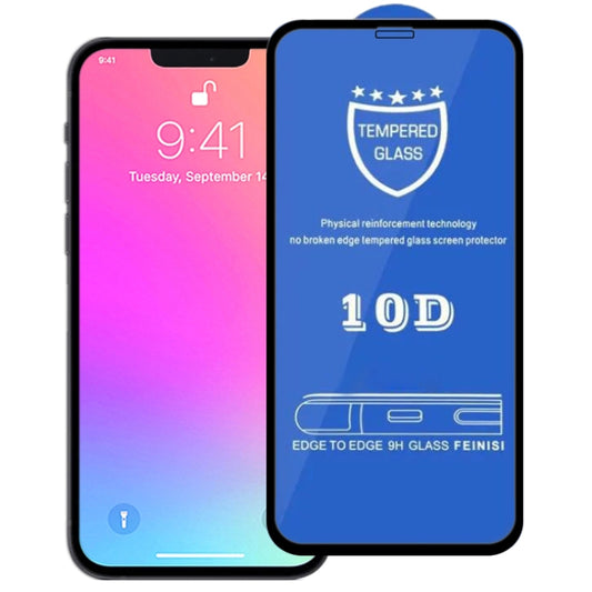 For iPhone 14 Plus / 13 Pro Max 9H 10D Full Screen Tempered Glass Screen Protector(Black) - iPhone 13 Pro Max Tempered Glass by buy2fix | Online Shopping UK | buy2fix