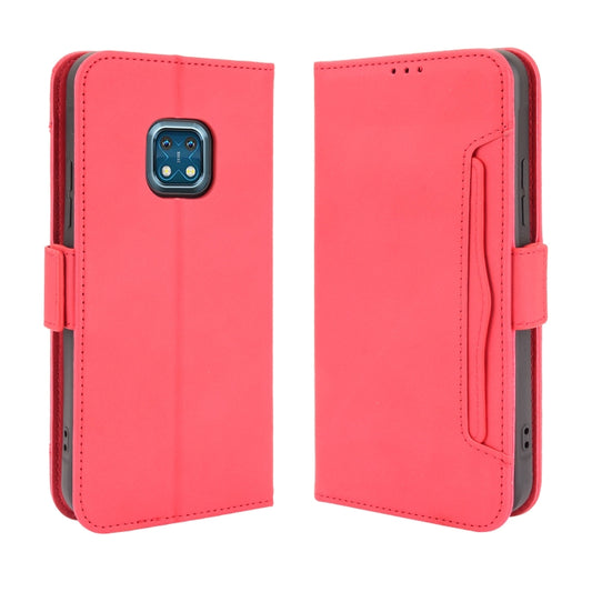 For Nokia XR20 Skin Feel Calf Pattern Horizontal Flip Leather Case with Holder & Card Slots & Photo Frame(Red) by buy2fix