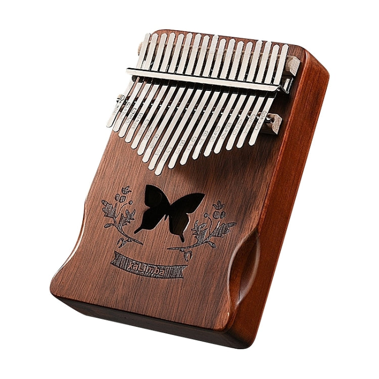 17 Tone Acacia Wood Thumb Piano Kalimba Musical Instruments(Coffee-Butterfly) by buy2fix