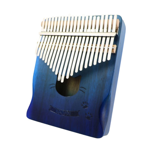 21 Tone Acacia Wood Thumb Piano Kalimba Musical Instruments(Aurora Blue-Cat) - Keyboard Accessories by buy2fix | Online Shopping UK | buy2fix