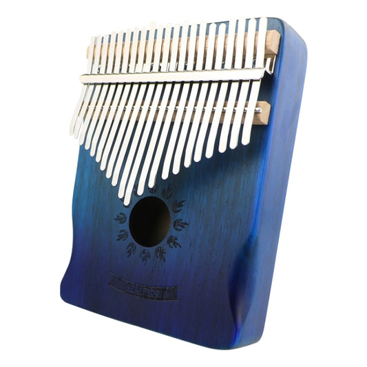 21 Tone Acacia Wood Thumb Piano Kalimba Musical Instruments(Aurora Blue-Sun) - Keyboard Accessories by buy2fix | Online Shopping UK | buy2fix