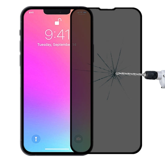 For iPhone 14 Plus / 13 Pro Max Anti-peeping Plasma Oil Coated High Aluminum Wear-resistant Tempered Glass Film - iPhone 13 Pro Max Tempered Glass by buy2fix | Online Shopping UK | buy2fix
