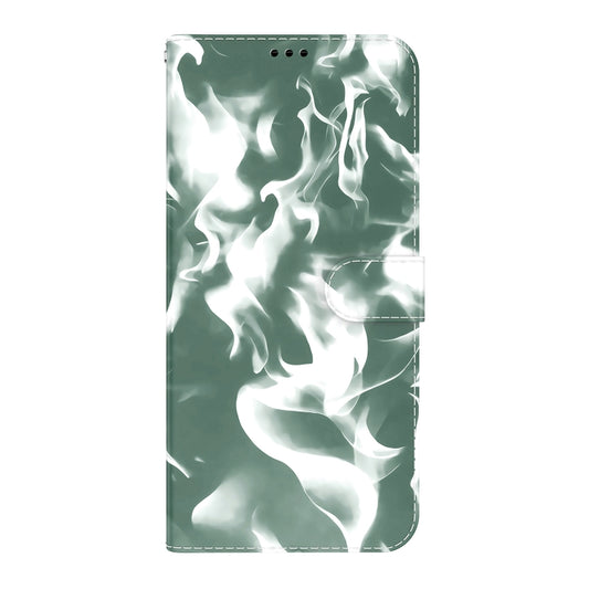 For iPhone 13 Cloud Fog Pattern Horizontal Flip Leather Case with Holder & Card Slot & Wallet(Dark Green) - iPhone 13 Cases by buy2fix | Online Shopping UK | buy2fix