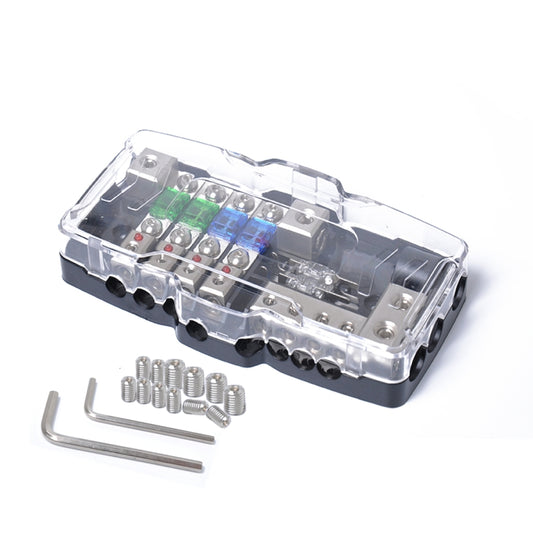 A0529 Multi-functional LED Car Audio Stereo Mini ANL Fuse Box with Wrench - Fuse by buy2fix | Online Shopping UK | buy2fix