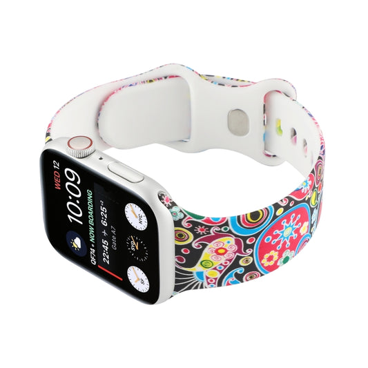 8-buckle Printed Strap Watch Band For Apple Watch Ultra 49mm&Watch Ultra 2 49mm / Series 9&8&7 45mm / SE 3&SE 2&6&SE&5&4 44mm / 3&2&1 42mm(Folk-custom) by buy2fix