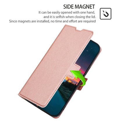 For Samsung Galaxy A32 5G Ultra-thin Voltage Side Buckle PU + TPU Horizontal Flip Leather Case with Holder & Card Slot(Rose Gold) by buy2fix