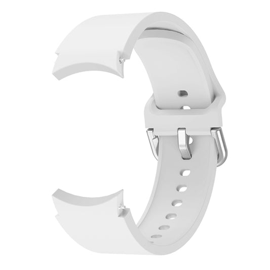 For Samsung Galaxy Watch4 44mm Universal Silicone Colorful Buckle Watch Band(White) - Watch Bands by buy2fix | Online Shopping UK | buy2fix