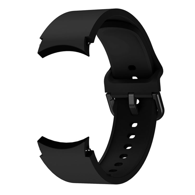 For Samsung Galaxy Watch4 Classic 42mm Universal Silicone Colorful Buckle Watch Band(Black) - Watch Bands by buy2fix | Online Shopping UK | buy2fix