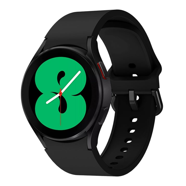 For Samsung Galaxy Watch4 Classic 42mm Universal Silicone Colorful Buckle Watch Band(Black) - Watch Bands by buy2fix | Online Shopping UK | buy2fix