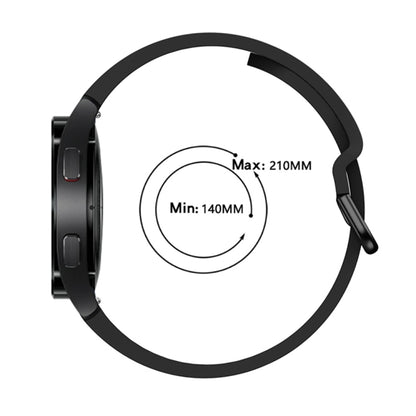 For Samsung Galaxy Watch4 Classic 42mm Universal Silicone Colorful Buckle Watch Band(Black) - Watch Bands by buy2fix | Online Shopping UK | buy2fix