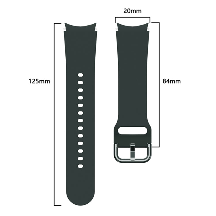 For Samsung Galaxy Watch4 Classic 46mm Universal Silicone Colorful Buckle Watch Band(Green) - Watch Bands by buy2fix | Online Shopping UK | buy2fix