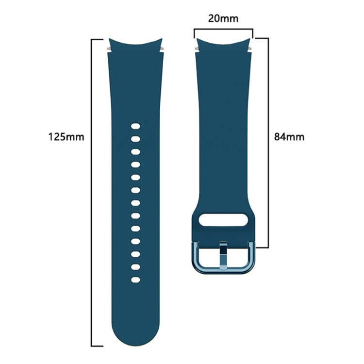 For Samsung Galaxy Watch4 Classic 46mm Universal Silicone Colorful Buckle Watch Band(Dark Blue) - Watch Bands by buy2fix | Online Shopping UK | buy2fix