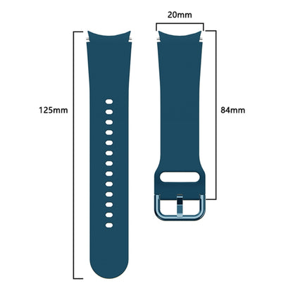 For Samsung Galaxy Watch4 Classic 46mm Universal Silicone Colorful Buckle Watch Band(Dark Blue) - Watch Bands by buy2fix | Online Shopping UK | buy2fix