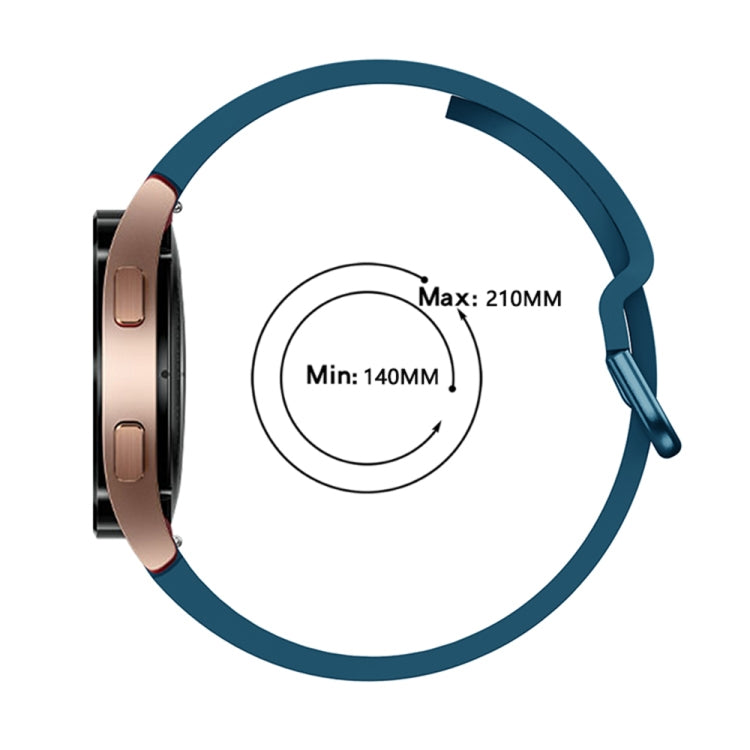 For Samsung Galaxy Watch4 Classic 46mm Universal Silicone Colorful Buckle Watch Band(Dark Blue) - Watch Bands by buy2fix | Online Shopping UK | buy2fix