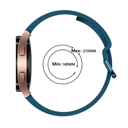For Samsung Galaxy Watch4 Classic 46mm Universal Silicone Colorful Buckle Watch Band(Dark Blue) - Watch Bands by buy2fix | Online Shopping UK | buy2fix
