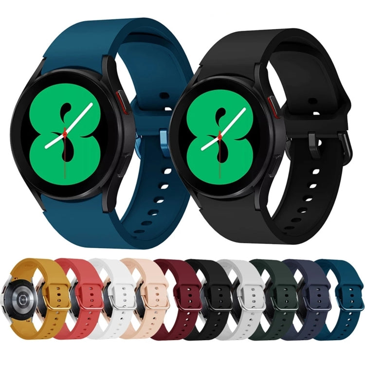 For Samsung Galaxy Watch4 Classic 46mm Universal Silicone Colorful Buckle Watch Band(Dark Blue) - Watch Bands by buy2fix | Online Shopping UK | buy2fix