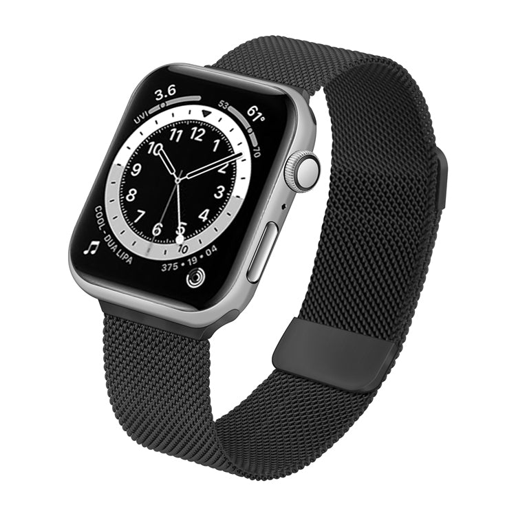 Adjustable Dual Section Milan Watch Band For Apple Watch Ultra 49mm&Watch Ultra 2 49mm / Series 9&8&7 45mm / SE 3&SE 2&6&SE&5&4 44mm / 3&2&1 42mm(Black) - Watch Bands by buy2fix | Online Shopping UK | buy2fix